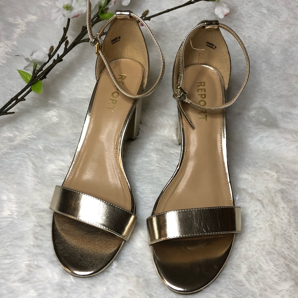 Women’s gold Report sandals